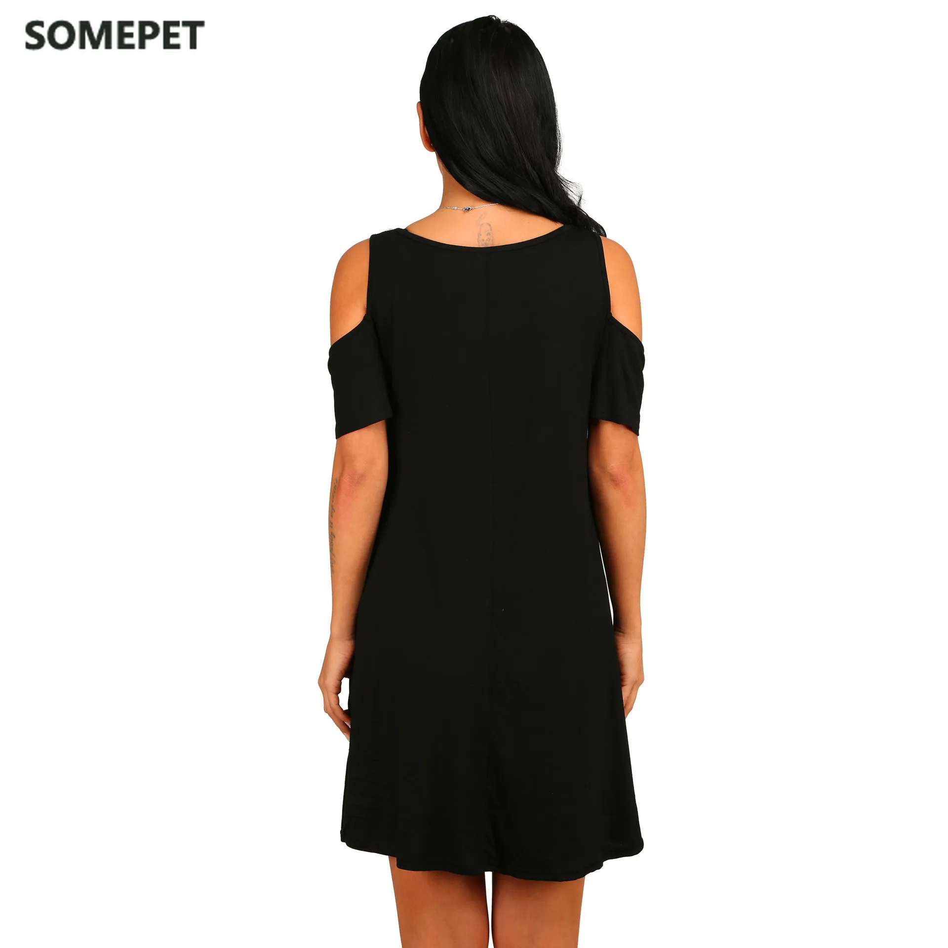 

Women Summer Dress Solid Beach Dresses Female Off Shoulder Long Vestidos Beach Sexy Sundress Casual Dress