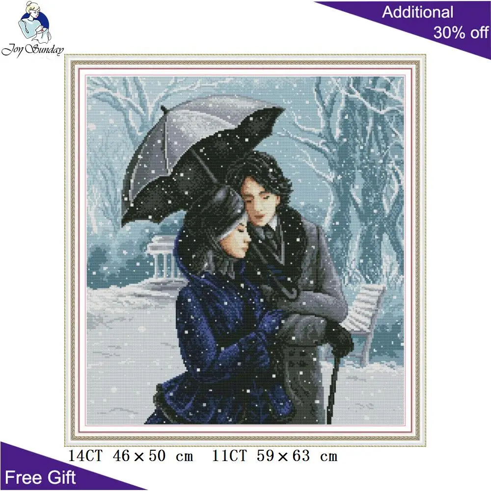 Joy Sunday Couple рукоделие RA266 14CT 11CT Счетный и штампованный домашний декор милая пара в