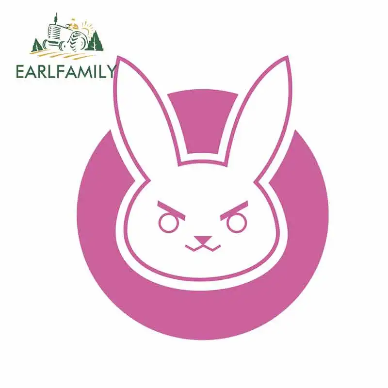 

Забавная 3D наклейка EARLFAMILY, 13 см х 11,1 см, с логотипом D'va, для мотоцикла, машина, бампер, окно, аниме, защита от царапин, украшение для автомобиля