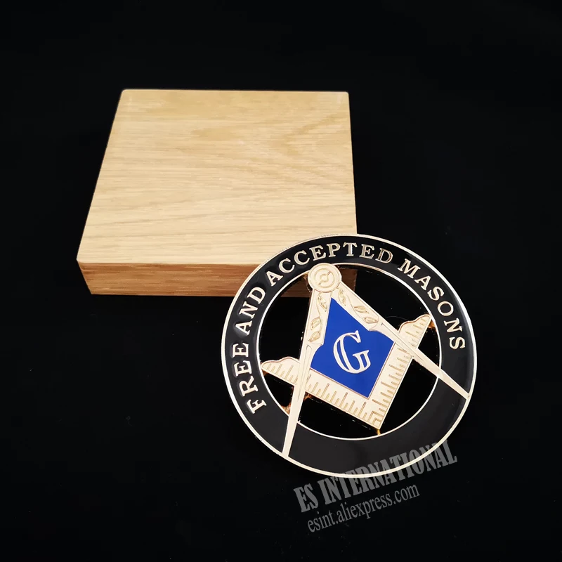Masonic Автомобильная эмблема свободные и приемлемые мастеры черный значок Мейсон