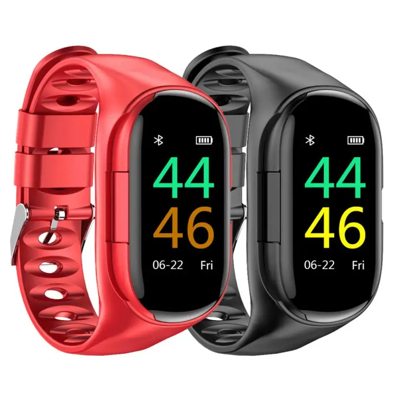 

M1 AI Smart Watch With Bluetooth Earphone Heart Rate Monitor Portable Headphones Smart Band Outdoor Sport Bike Cycling