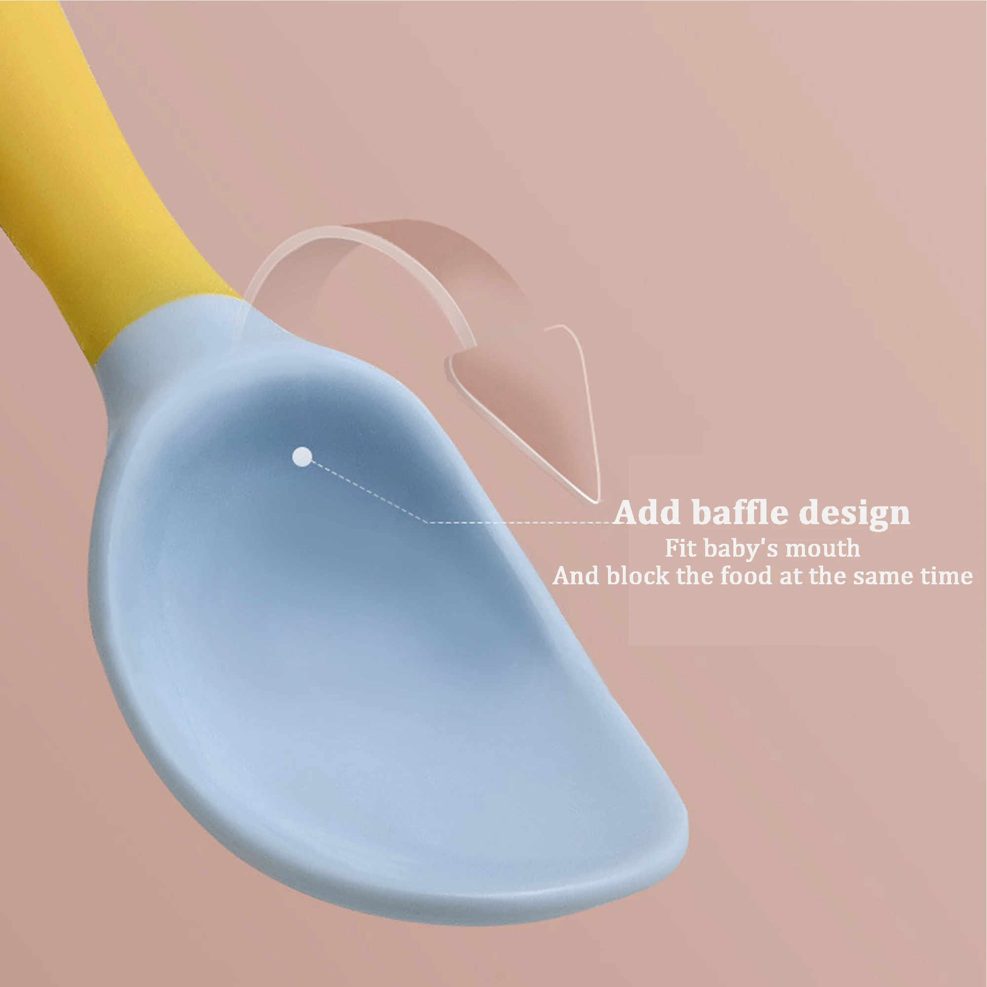 2Pcs/Set Baby Silicone Spoon Utensils Set Auxiliary Food Toddler Learn Eat Training Bendable Soft Fork Infant Children Tableware | Мать и