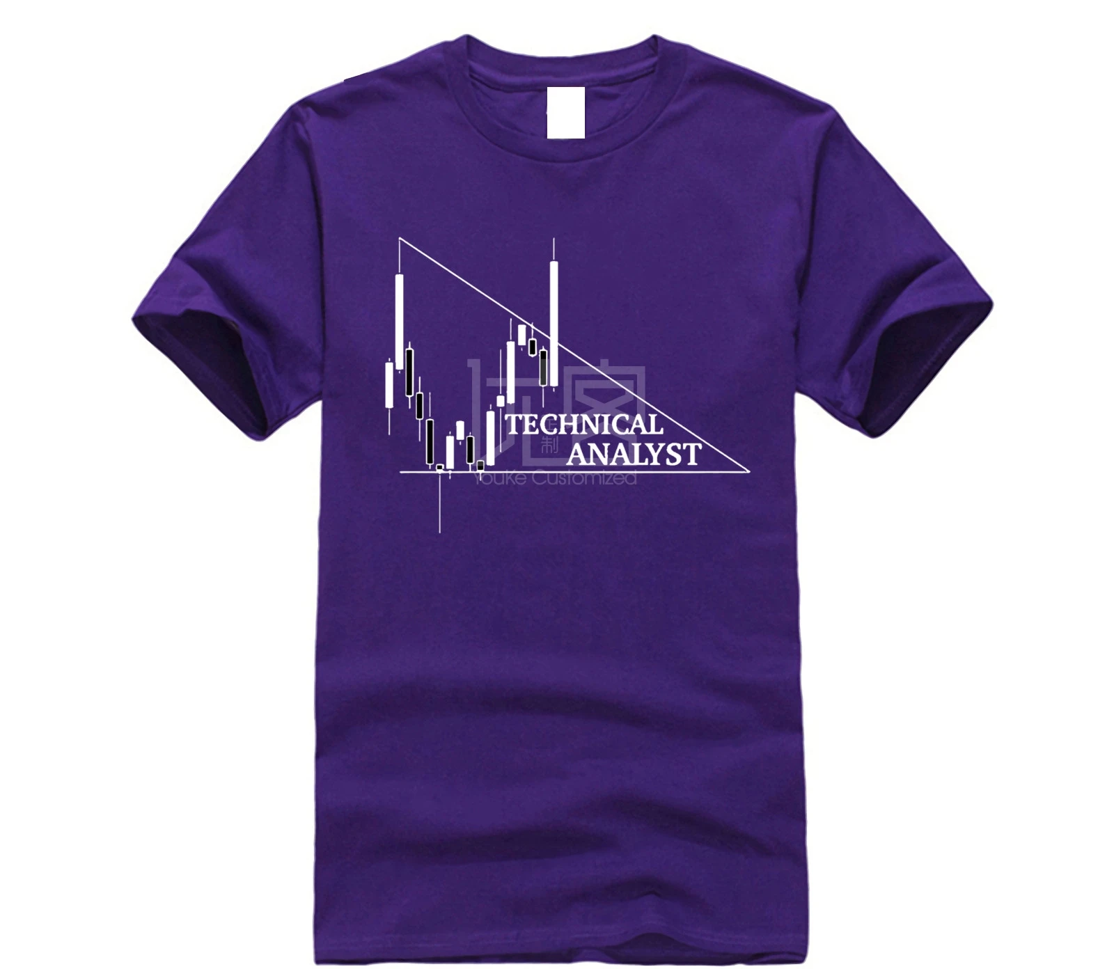 Пользовательские Forex технический аналитик Мужская футболка круглый воротник