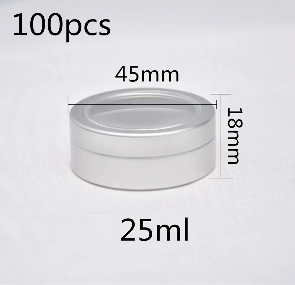 Goede 100 Pcs Aluminium Tin Pot Cosmetische Container Ronde Blikje Met Schroef Deksel Voor Diy Ambachten, Cosmetica, Salve, Kaars, Reizen Opslag