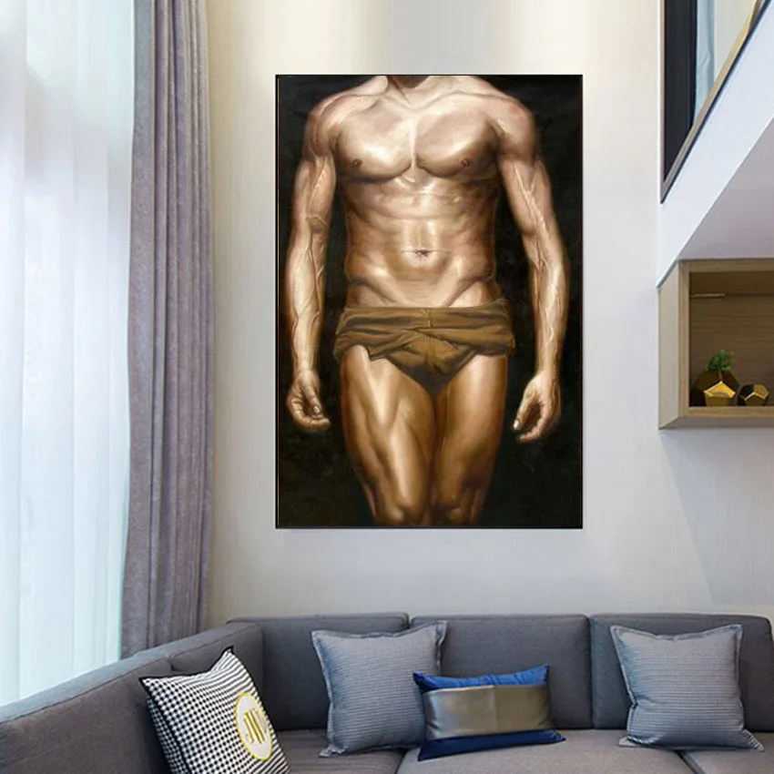 

hand-painted Modern nude art sexy Boy oil painting on canvas art and poster landscape paintings wall art decoration pictures