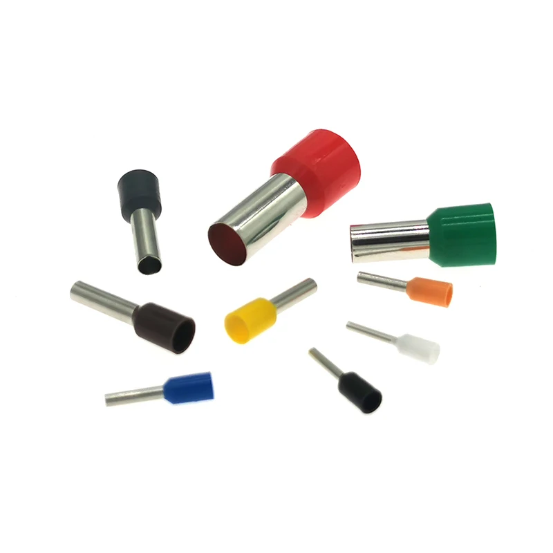 100Pcs Tube Insutated Cord End Terminal Electric Crimp Terminals Wire Connector E10-12~E16-25 Cable Brass Ferrules VE 8-6AWG images - 6