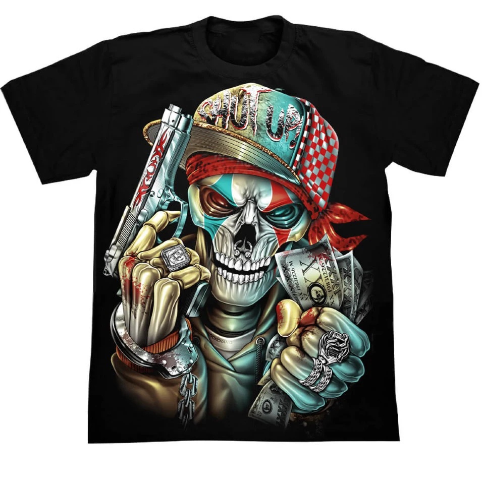 T-shirts-Cráneo esqueleto 3D T camisa de los hombres de verano las mujeres harajuku camiseta de gran tamaño camiseta de hip hop manga corta