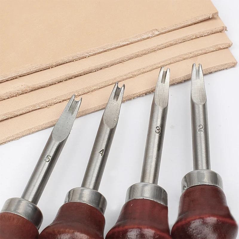 LMDZ 1 шт. кожаный скашивающий режущий инструмент DIY Кожа ремесло край скашивающий нож с деревянной ручкой 0,8-1,5 мм