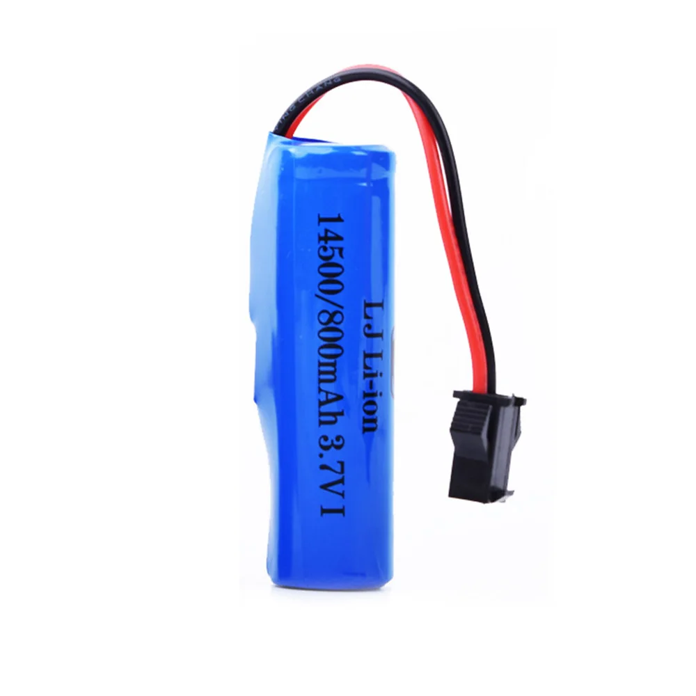 14500 battery 3 7v 800mah lipo battery and charger set for c2 d828 rc stunt dump car toy accessory 3 7 v rc battery sm 2p plug free global shipping