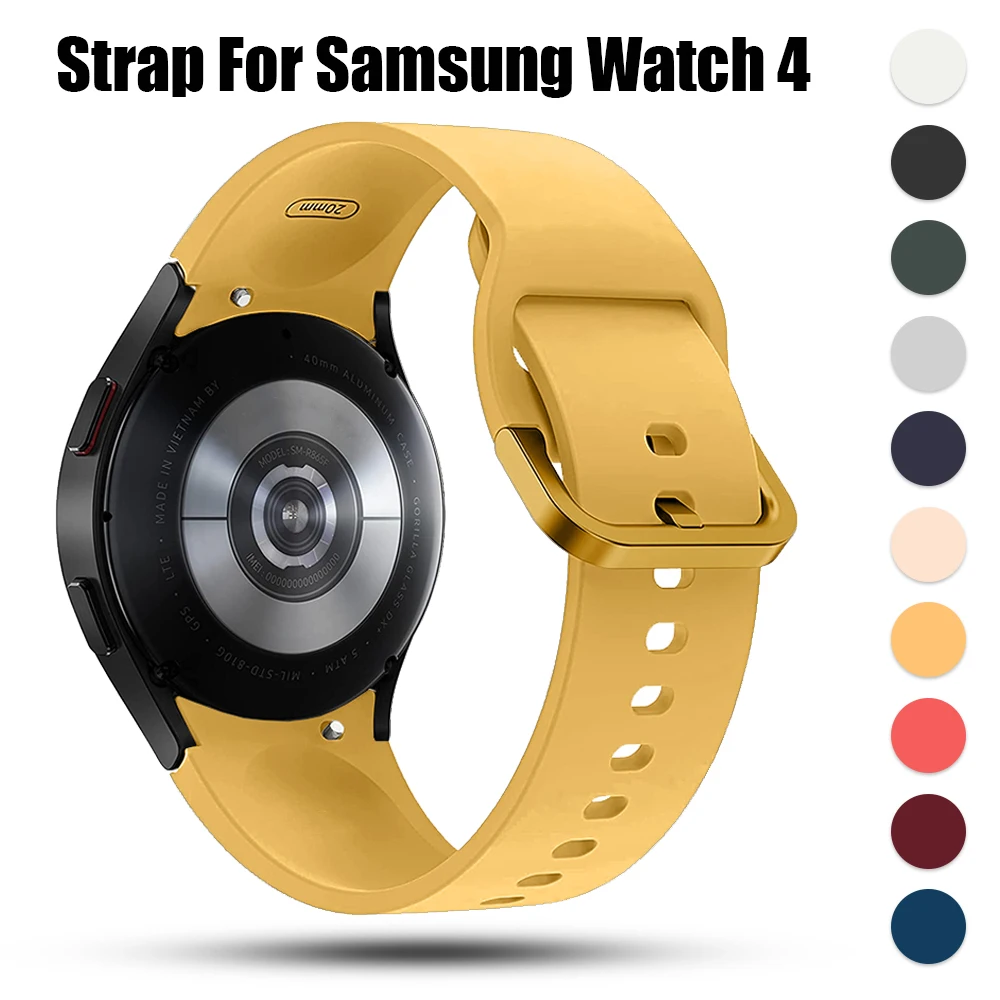 

Ремешок силиконовый для Samsung Galaxy 4 Classic, оригинальный браслет для смарт-часов, 20 мм 44 мм, 46 мм