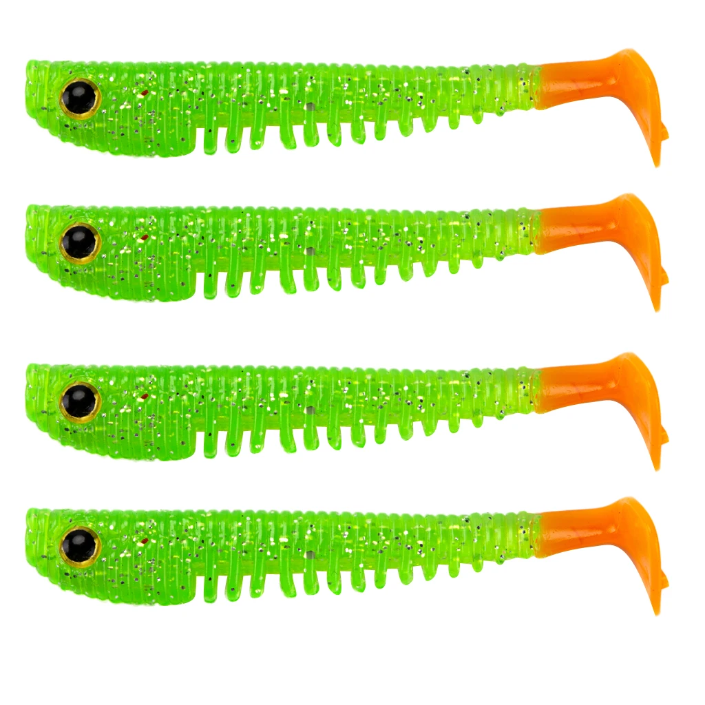 

4pcs Artificial Worm Bait Plastic Fishing Lure Rig