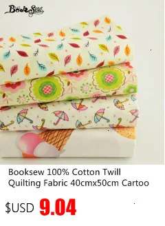 Booskew Home Telas, хлопок, ткань, 40 см x 50 см, 7 шт., набивные цветы, жировые кварталы, сделай сам, ручная работа, подушка для шитья, лоскутное шитье, кукольная кровать