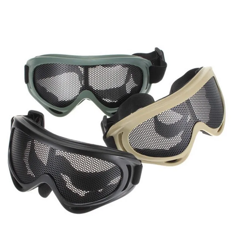 

Outdoor tactical iron mesh goggles CS field BB protection adjustable male and female rock climbing paintball equipment