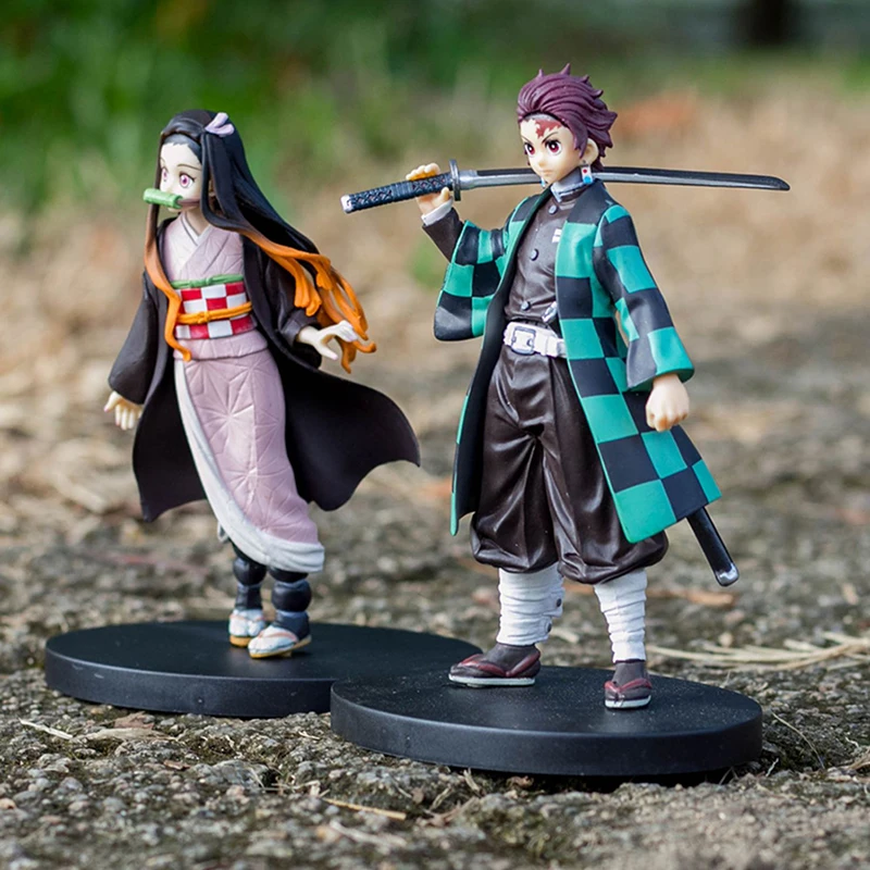 Детские пластиковые игрушки из ПВХ Мультяшные Kimetsu no Yaiba Inosuke Nezuko Zankoku для рук