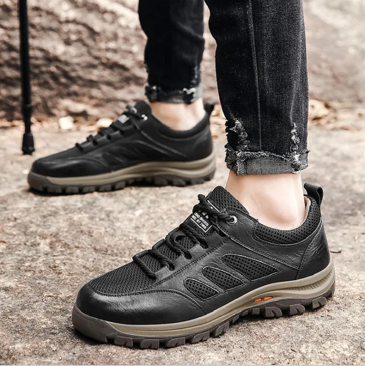 

Spring and Summer Men's Shoes Outdoor Sports Shoes Breathable Leather Dad Shoes Men's Cowhide Casual Leather Shoes Loafers