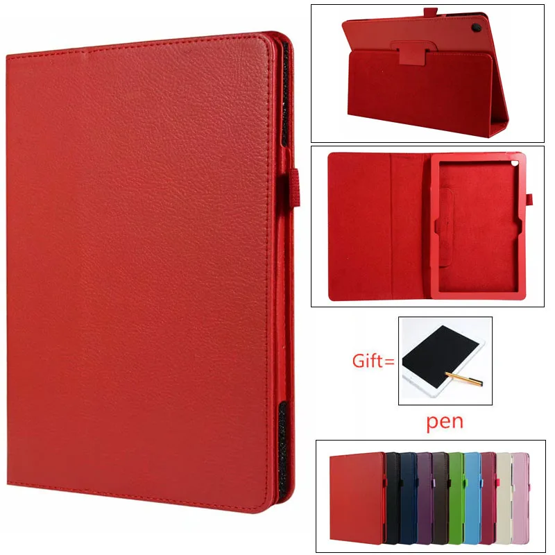 Ультратонкий чехол из искусственной кожи с зернистой фактурой для Huawei M3 M5 lite 10 T3 T5