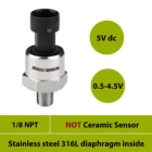 Датчик давления 5 в 0,5 4,5 в, диапазон 1 бар 15 фунтов на квадратный дюйм, 2 бар 30 фунтов на квадратный дюйм, 50 фунтов на квадратный дюйм, 75 фунтов на квадратный дюйм 5 бар, 100 фунтов на квадратный дюйм 7 бар, 150 фунтов на квадратный дюйм 10 бар, 16 бар, 25 бар, 40 бар