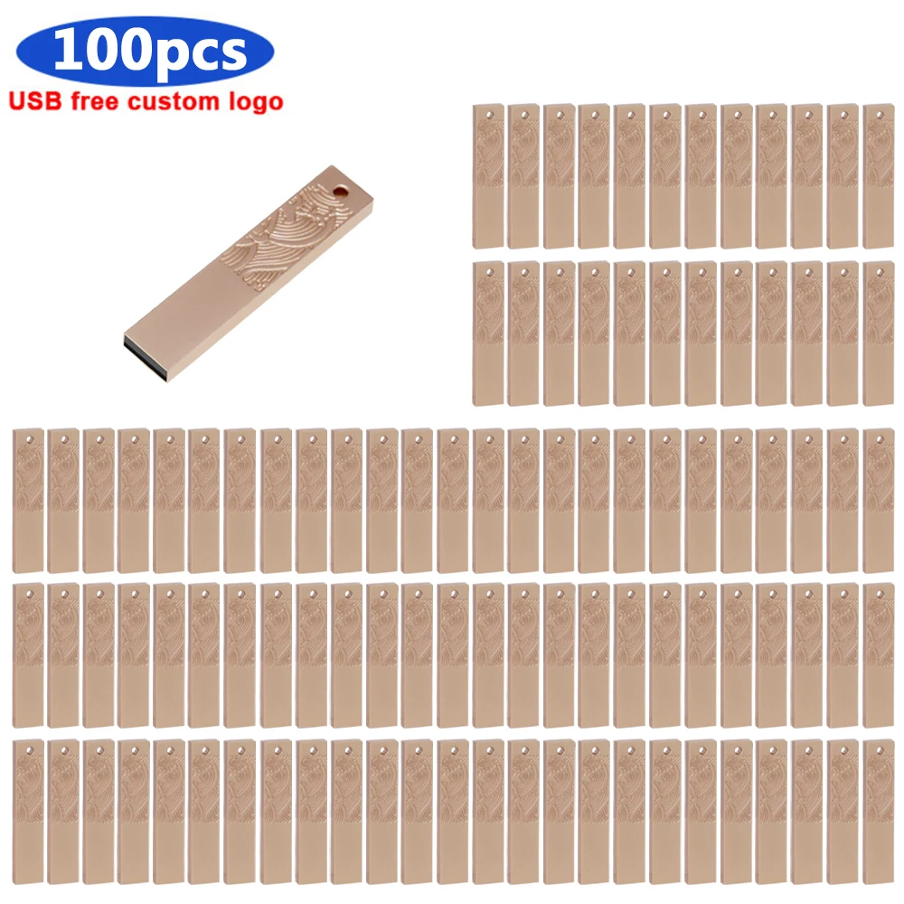 

100 шт./лот металлический флеш-накопитель с логотипом на заказ, 4 ГБ, 8 ГБ, 16 ГБ, 32 ГБ, 64 ГБ, флеш-накопитель, USB 2,0, карта памяти, USB для свадебного по...