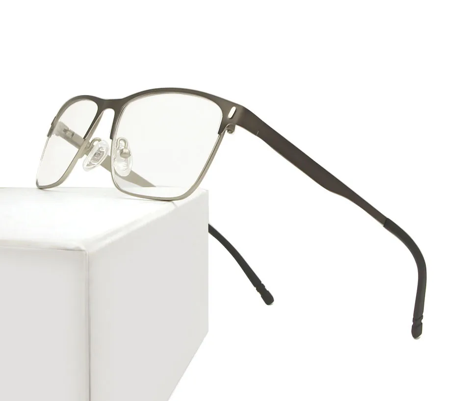 eyewear gun Сверхлегкие мужские оправы для очков мужские металлические оптические очки из сплава женские квадратные Рецептурные очки для близоруких очков - Цвет оправы: eyewear gun