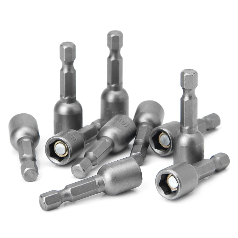 Новинка 2020 10 шт. набор магнитных гаек 8 мм 5/16 &quotгнездо адаптера шестигранного