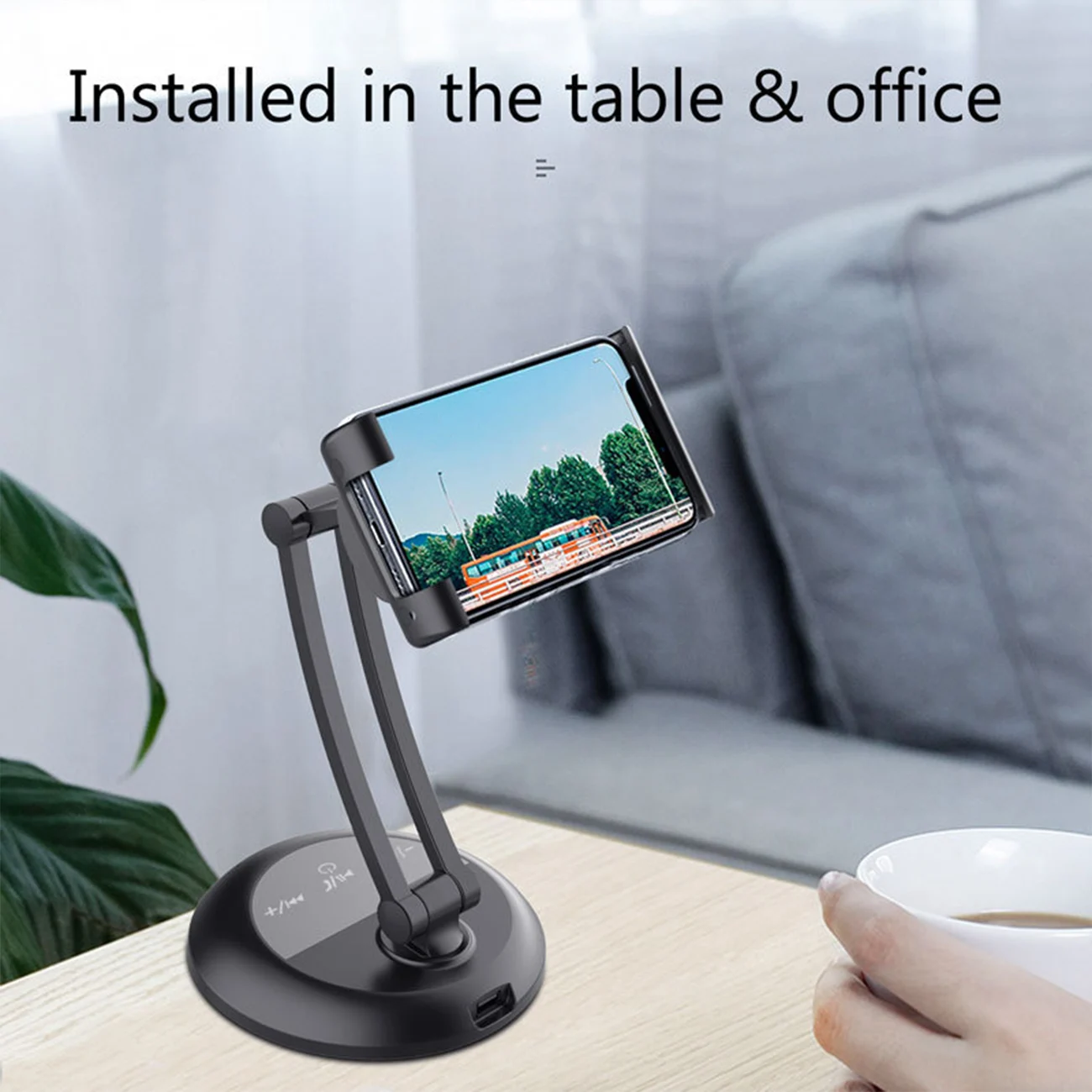 

360 Rotating Bluetooth Speaker Tablet Stand Multifunctional Mobile PhoneTablet Aluminum Alloy for Ipad Stand