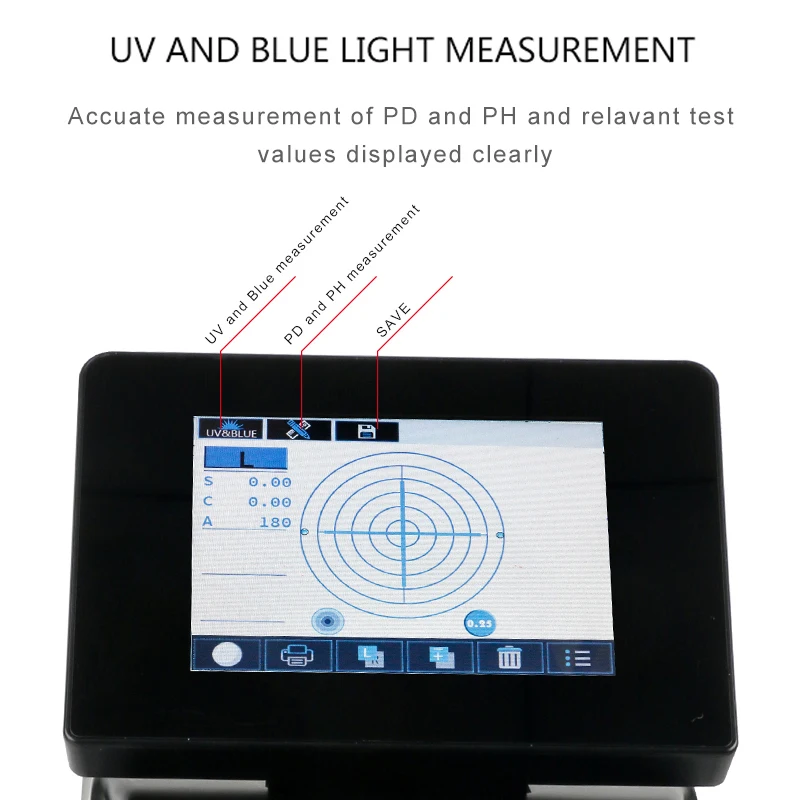 Цифровой автоматический лензометр D903 PLUS с УФ-принтером PD тестер Bluelight |