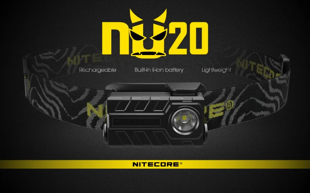 NITECORE NU20 легкая перезаряжаемая фара XP-G2 S3 max 360 люмен луч бросок 80 метров наружный налобный фонарь встроенный аккумулятор