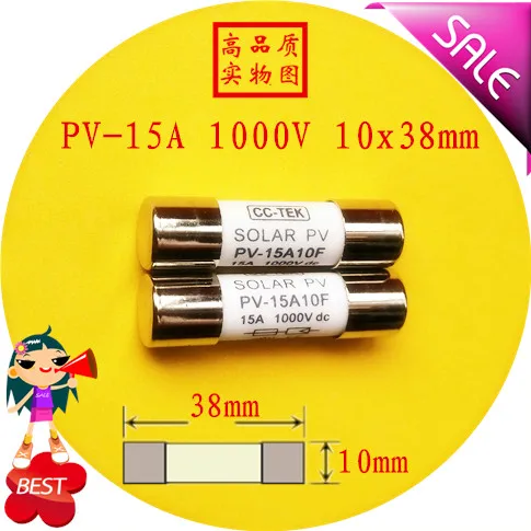 

CC - TEK fuse PV junction box 15 a 1000 v PV15A10F 10 x38mm fuse tube molten core