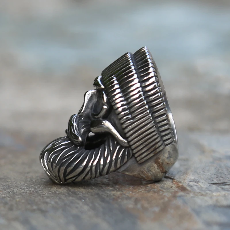 Винтажное мужское кольцо с изображением черепа из нержавеющей стали