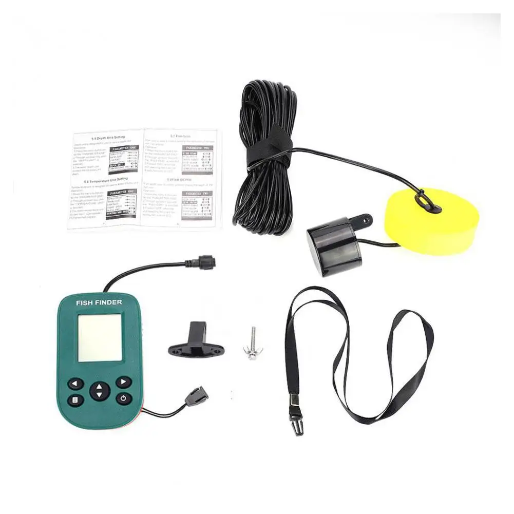Эхолот для поиска рыбы 100 м высокое разрешение гидролокатор 200 кГц частота