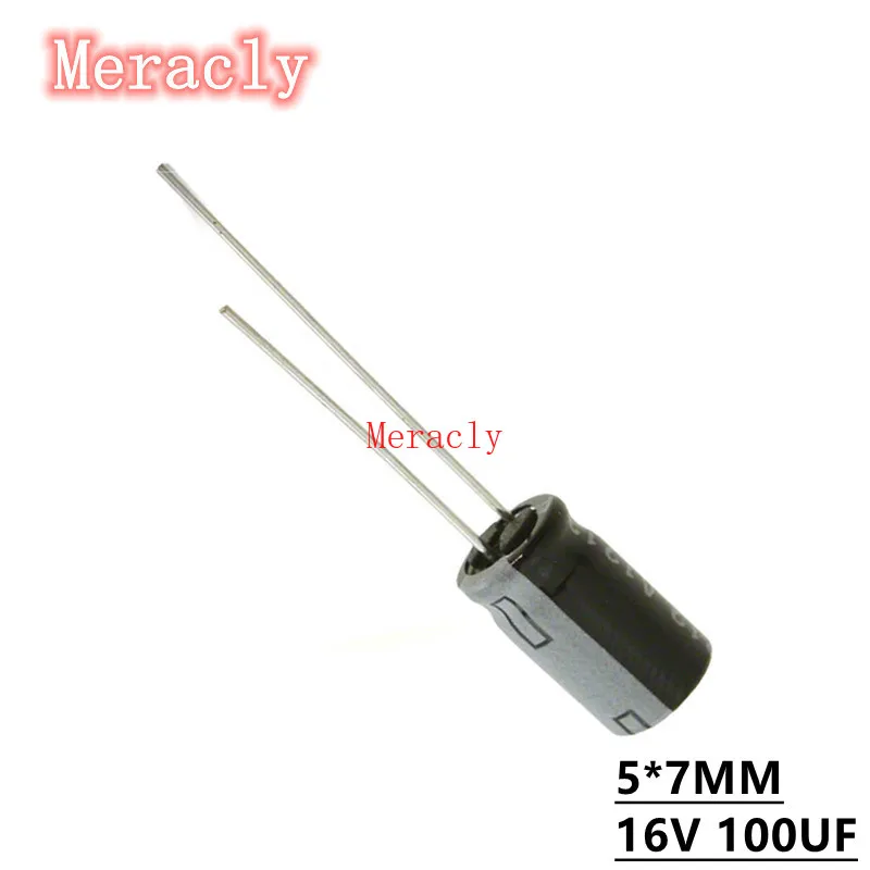 

10 шт., алюминиевые электролитические конденсаторы 16 в 100 мкФ, собственная фабрика, долгий срок службы, высокая частота и низкое сопротивлени...