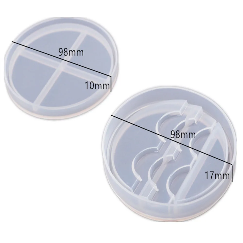 

2 Pcs Eyelashes Display Tray Resin Silicone Mold Storage Box Case Holder Cosmetic Care Container Epoxy Mould