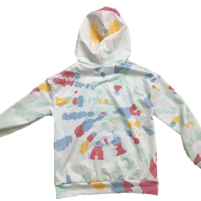 Осень принт с кулиской карманы женские толстовки свободного покроя длинными