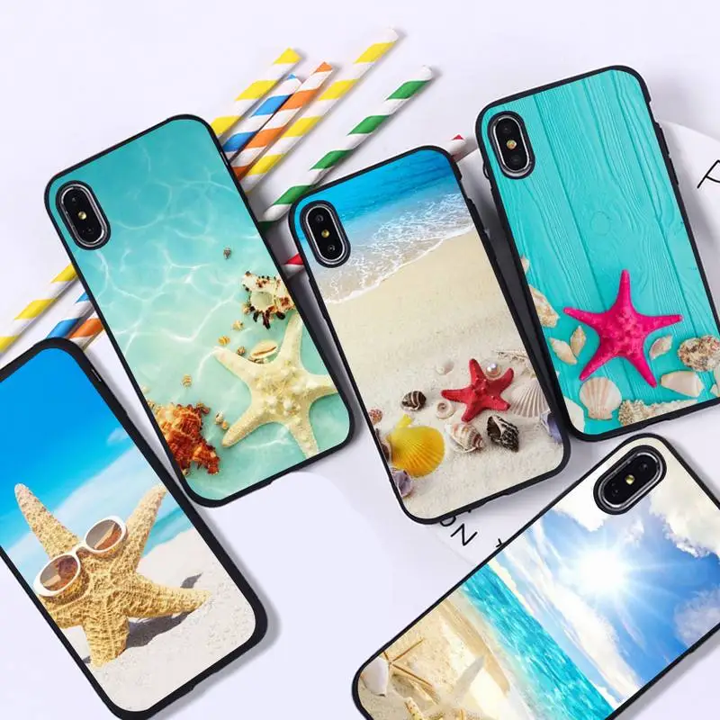 YNDFCNB Летний пляж Морская звезда ракушка чехол для телефона iPhone 11 12 pro XS MAX 8 7 6 6S Plus X