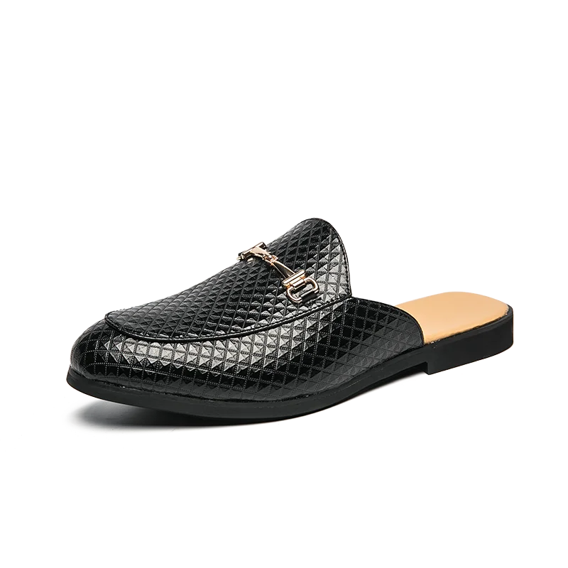 2021 Summer Fashion Men Shoes Sandals Genuine Leather Casual Shoes Flats Half-Slippers Breathable Men Flip Flop Sandalias Hombre