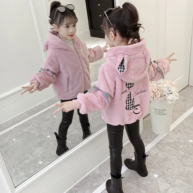 

Girls Coat Jacket Outerwear 2021 New Warm Plus Thicken Winter Autumn Cotton Baby's Kids Teenagers Overcoat Children's Clothes