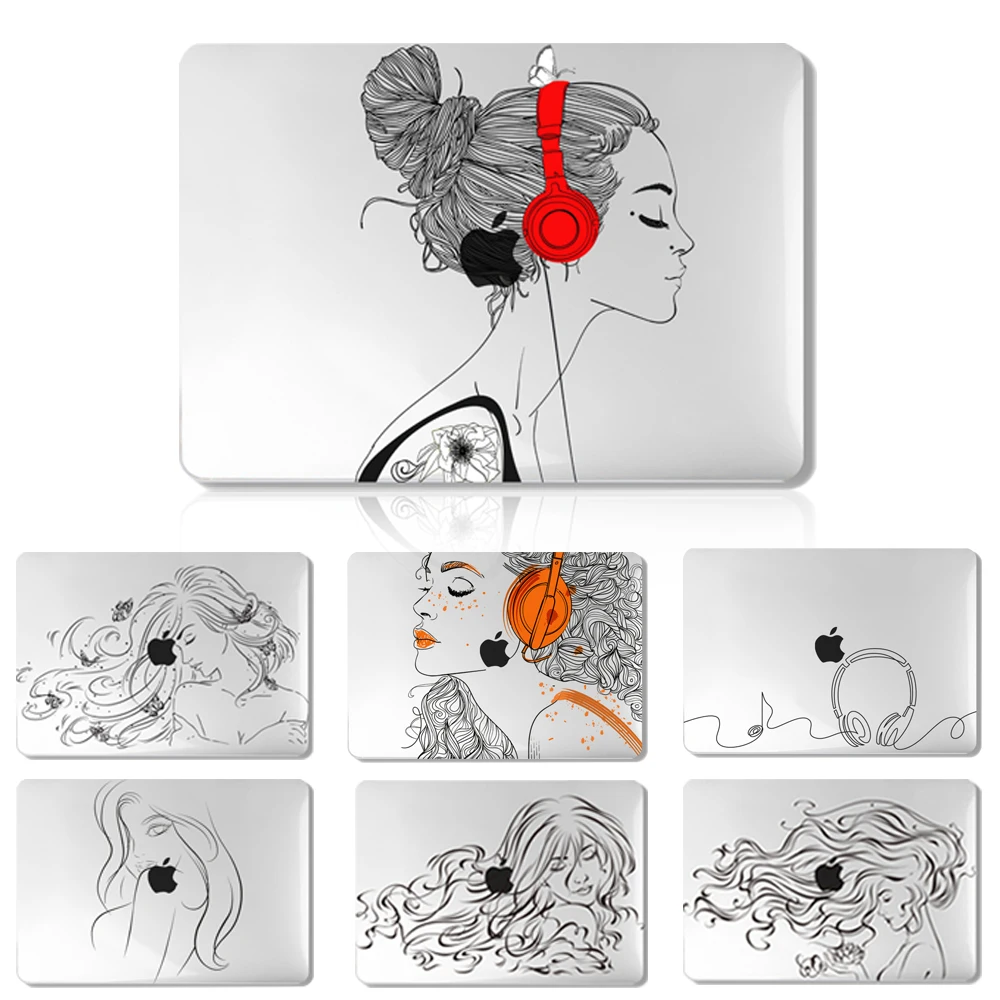 

3D Hand-Painted Girl Case For Macbook Air 13 A2681 A2337 A2179 A2338 M1 M2 ID Chip Pro 14 15 16 A2442 A2141 2021 Latest Version