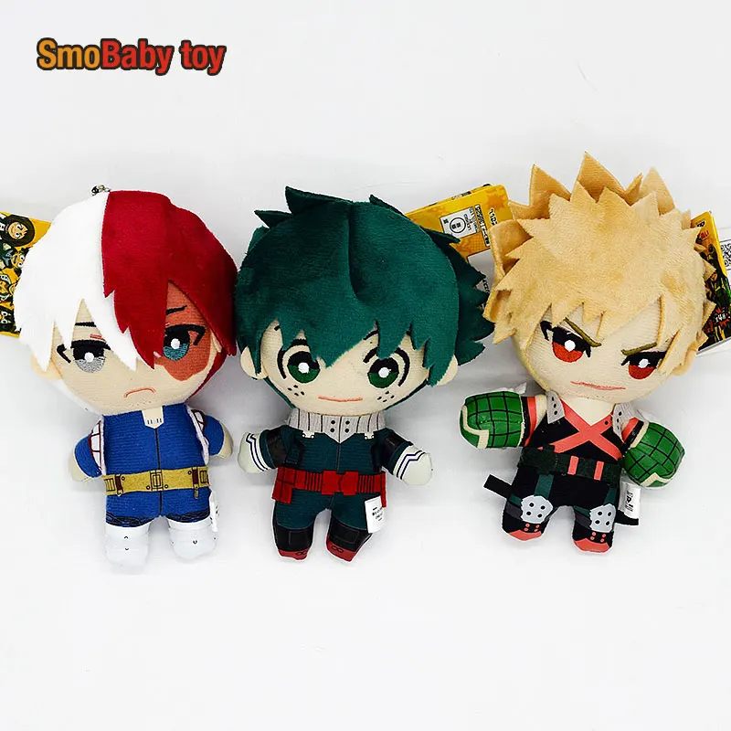 

15CM Anime My Hero Academia Izuku Midoriya Katsuki Bakugou Shouto Todoroki Plush pendant toy Soft Stuffed dolls Gift