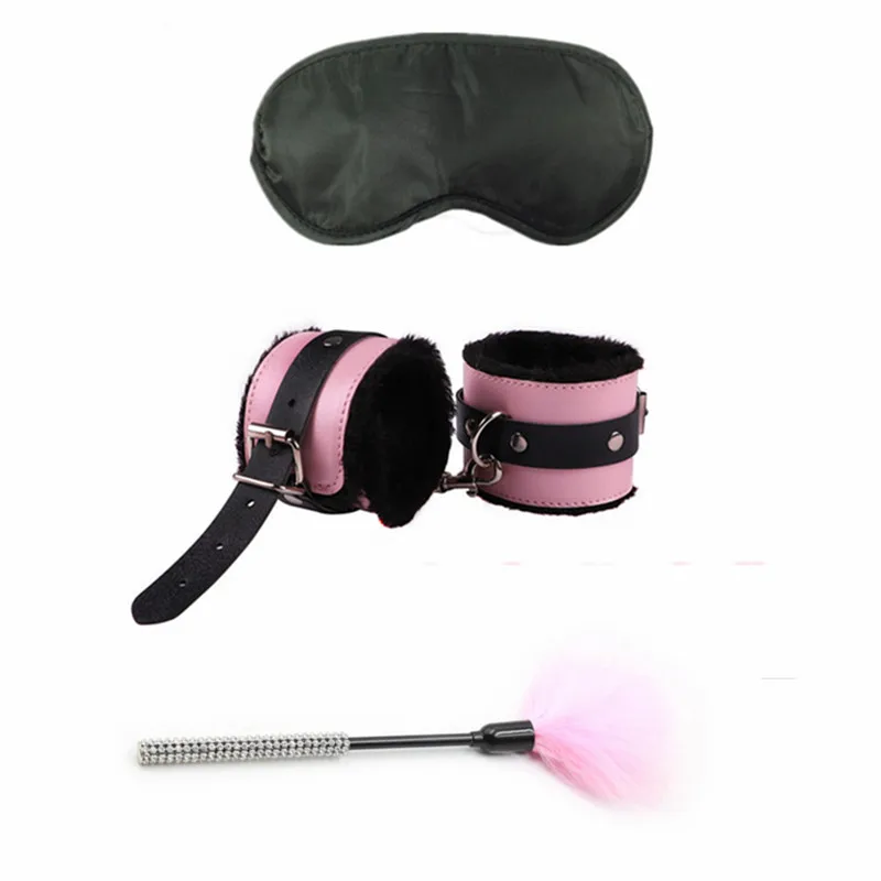 Семейный набор для бондажа с флиртом перьями фетиш наручники БДСМ игрушки женщин