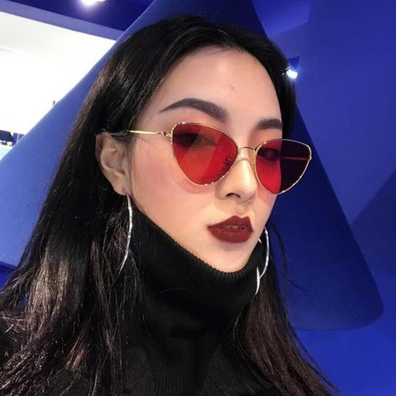 

Vintage Cat Eye Sunglasses Women Classic Fashion Driving Decorative Men Metal Shade Glasses Brand Designer Eyewear Gafas De Sol