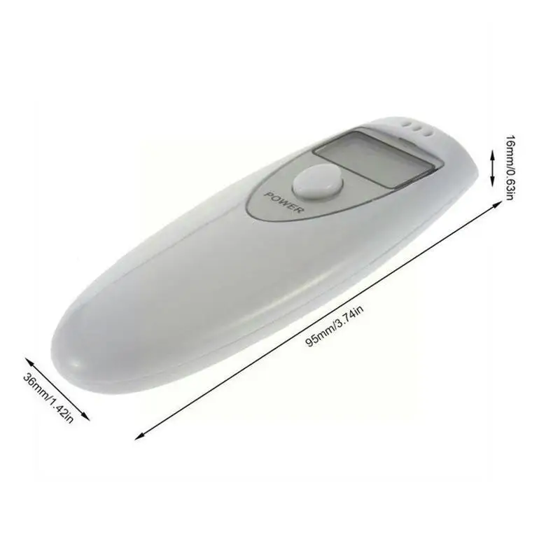 

White Color Tester Analyzer Detector Digital LCD Portable Breathalyzer Test Alcohol Breath 3.74inch M1O8