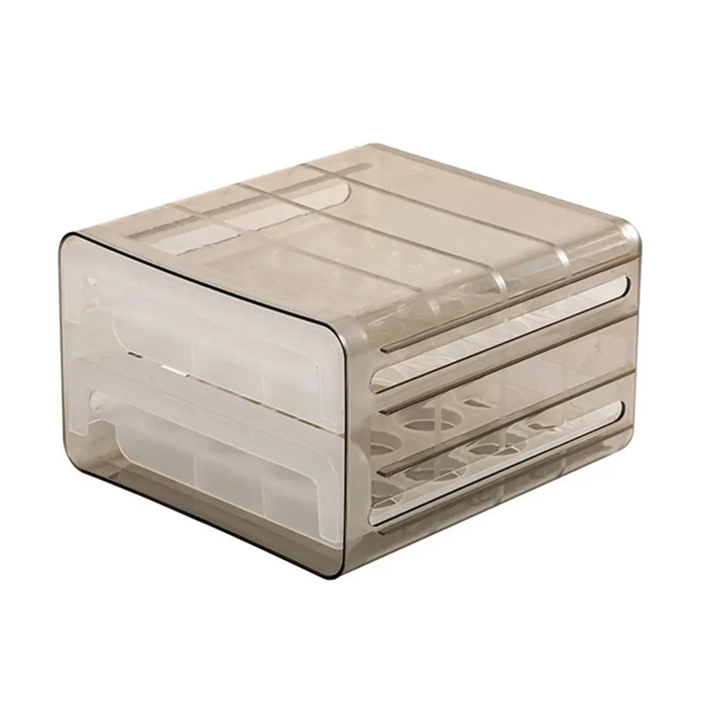 

Transparent PP 32 Drawer Type Egg Storage Box Double Layer Egg Tray Fresh-Keeping Vents Reasonable Interval Home Kitchen Storage