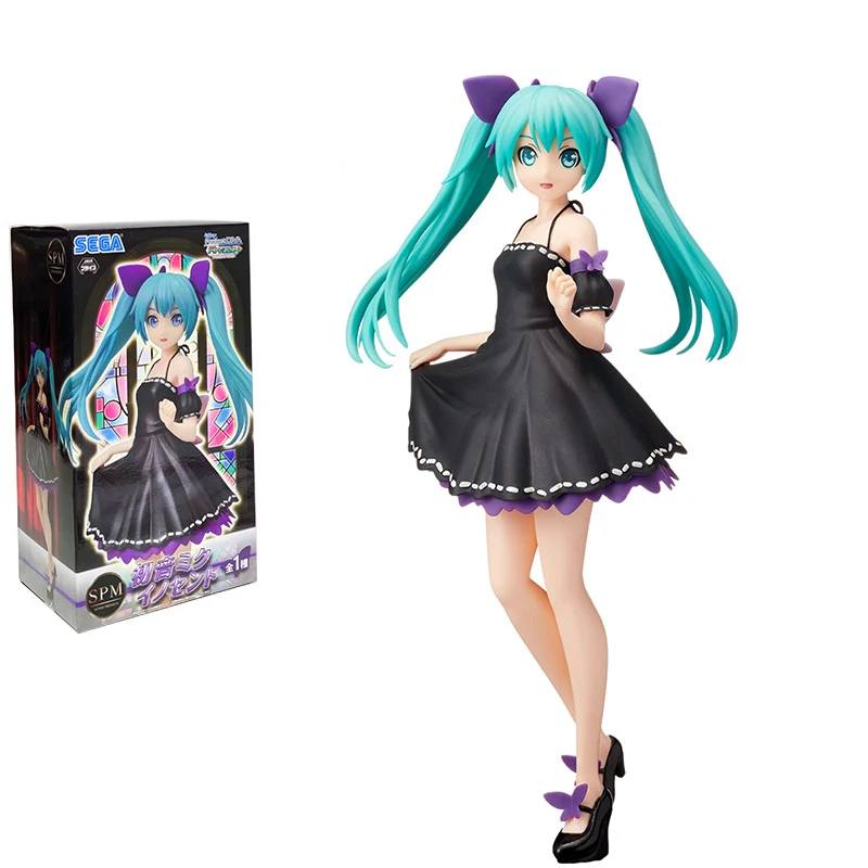 Аниме Сега Кавай Хацунэ Мику Первый Тон Будущее Черная Юбка Милые Куклы Сексуальная Модель Для Детей Рождественские Подарки Игрушки Для Взрослых.