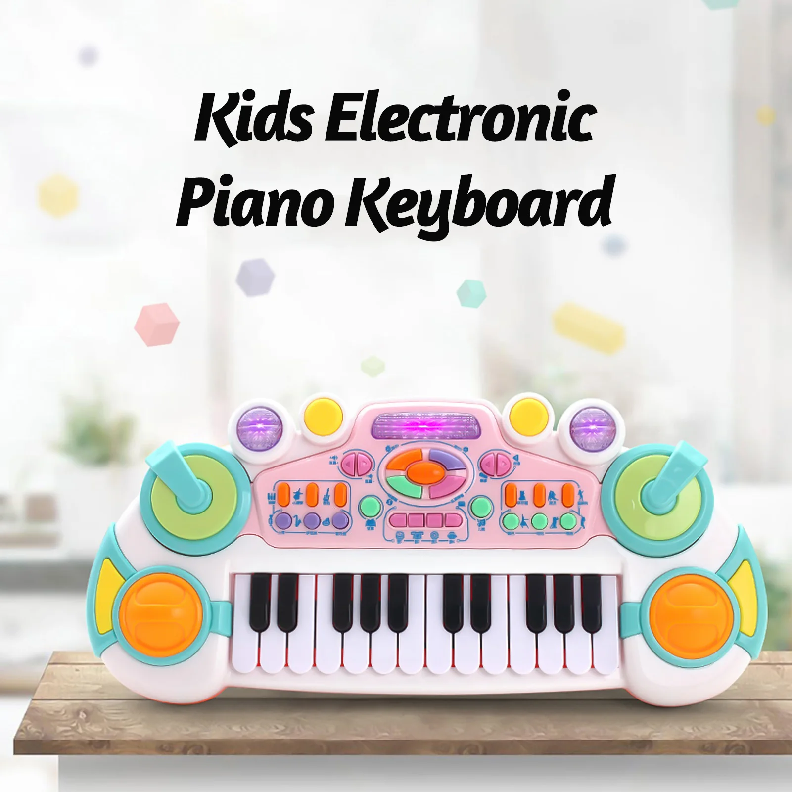 24 Keys Kids Electronic Piano Keyboard Music Education Toy with Colorful Lights for Children Toddler(Random Color Delivery) | Спорт и
