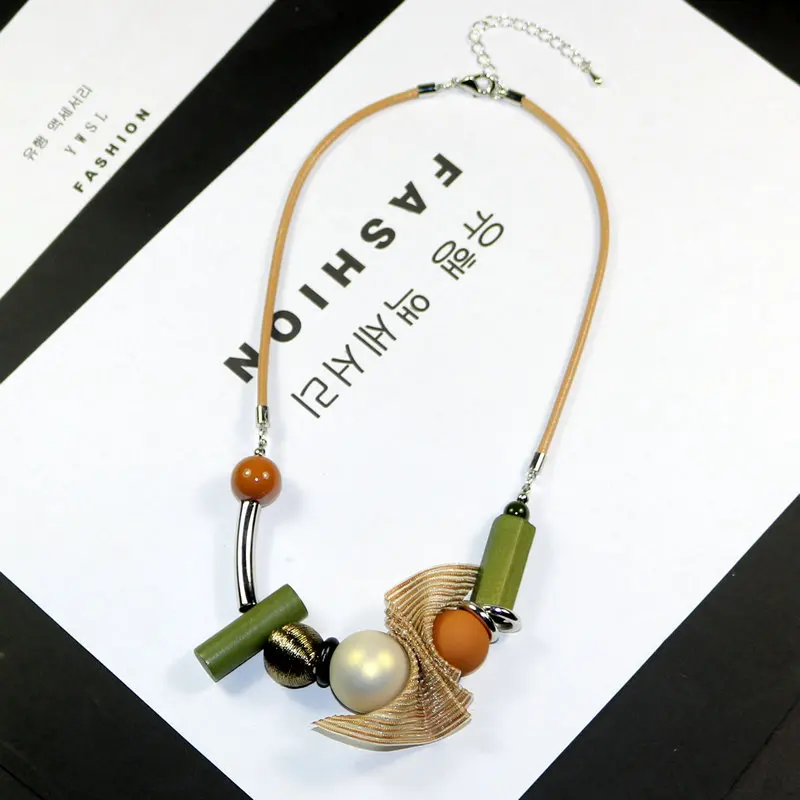 Женские ожерелья ювелирные изделия Деревянные Пластиковые Бусины кружевная