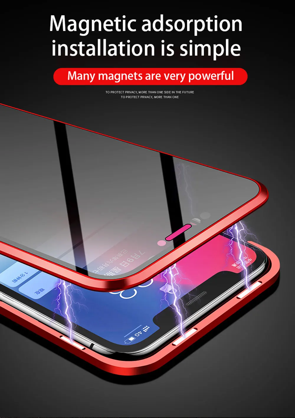 Магнитный чехол 360 градусов для IPhone X XS MAX 7 6 6splus 8 PLUS, двухсторонний, полный ударопрочный защитный прозрачный чехол