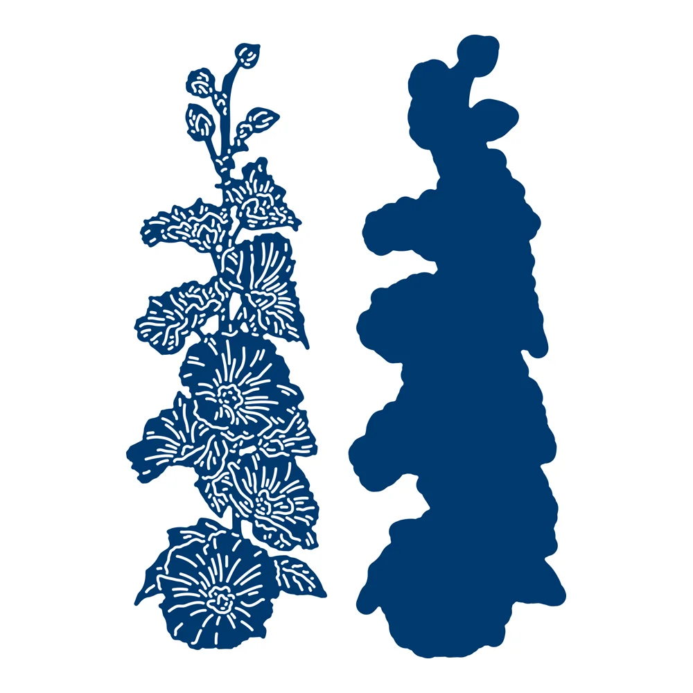 

Heavenly Hollyhock Metal Cutting Dies for DIY Scrapbooking Crafts Dies Cut Stencils Maker Photo Album Template Handmade Big Die