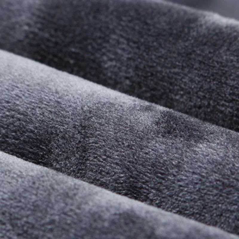 Модные зимние джинсы мужские черные облегающие эластичные плотные бархатные