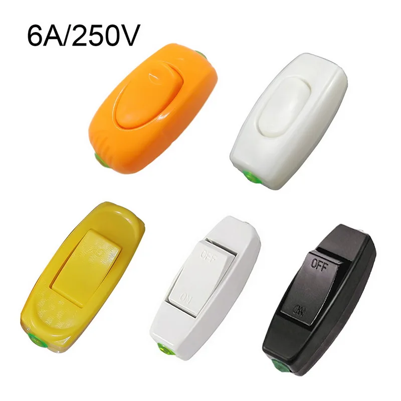 New1PC 6A 250V Rocker Switch Lnline ON/OFF Table Lamp Desk Light Control Socket Electric Electrical Parts Hot Sale | Обустройство