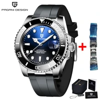 pagani design 2021 new 40mm men automatic mechanical watch stainless steel 100m waterproof watch mens nh35 clock watch for men
